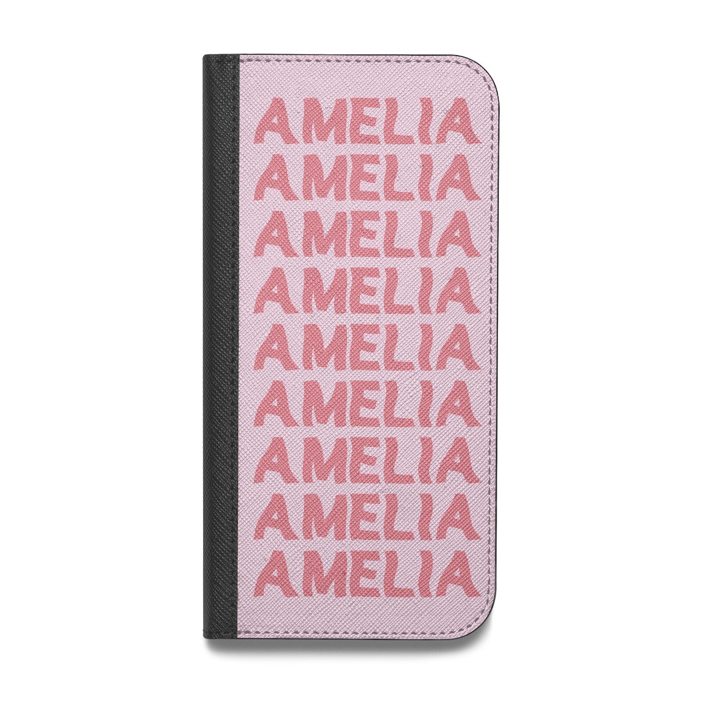 Custom Trippy Name Vegan Leather Flip Samsung Case