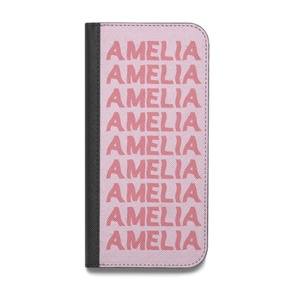 Custom Trippy Name Vegan Leather Flip Samsung Case
