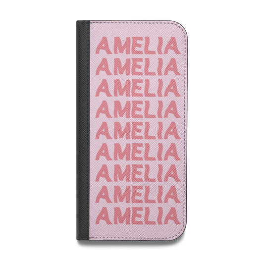 Custom Trippy Name Vegan Leather Flip Samsung Case