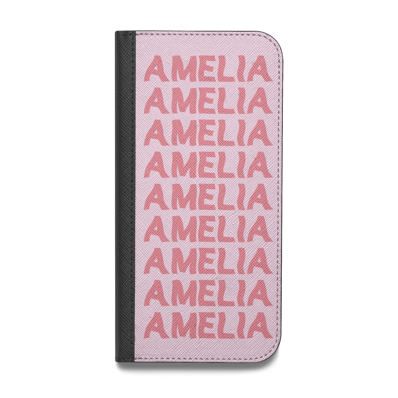 Custom Trippy Name Vegan Leather Flip iPhone Case