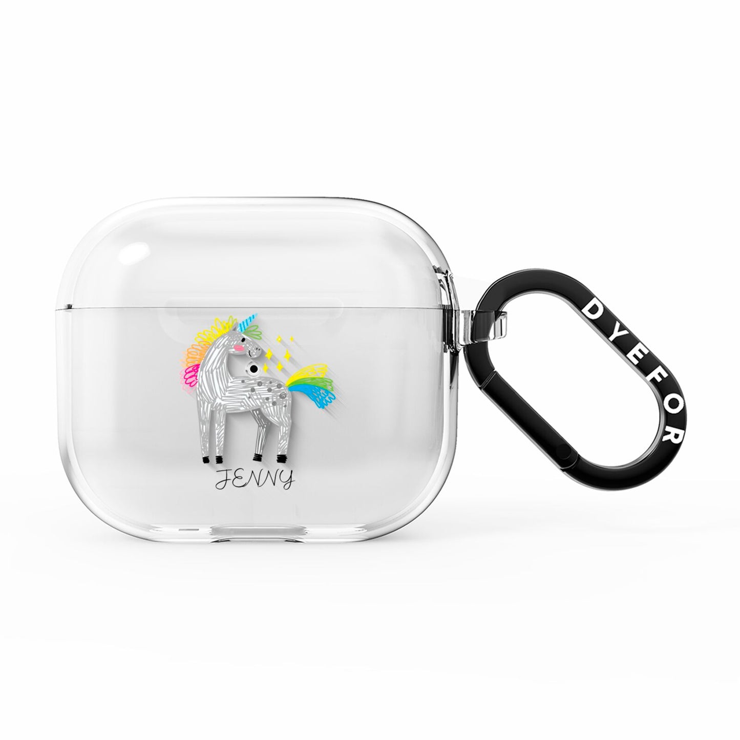 Custom Unicorn AirPods Clear Case 3rd Gen