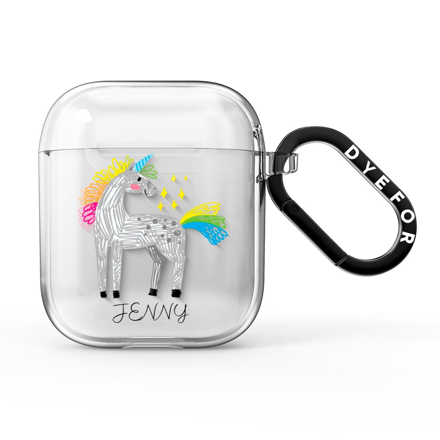 Custom Unicorn AirPods Clear Case
