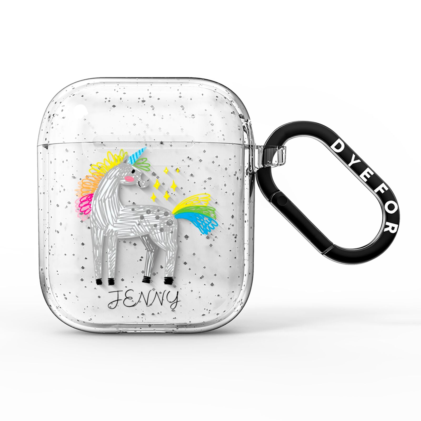 Custom Unicorn AirPods Glitter Case