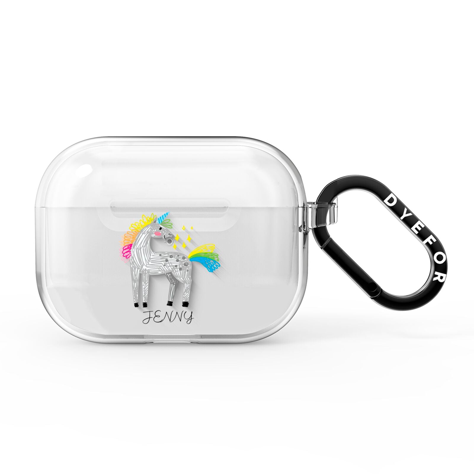 Custom Unicorn AirPods Pro Clear Case