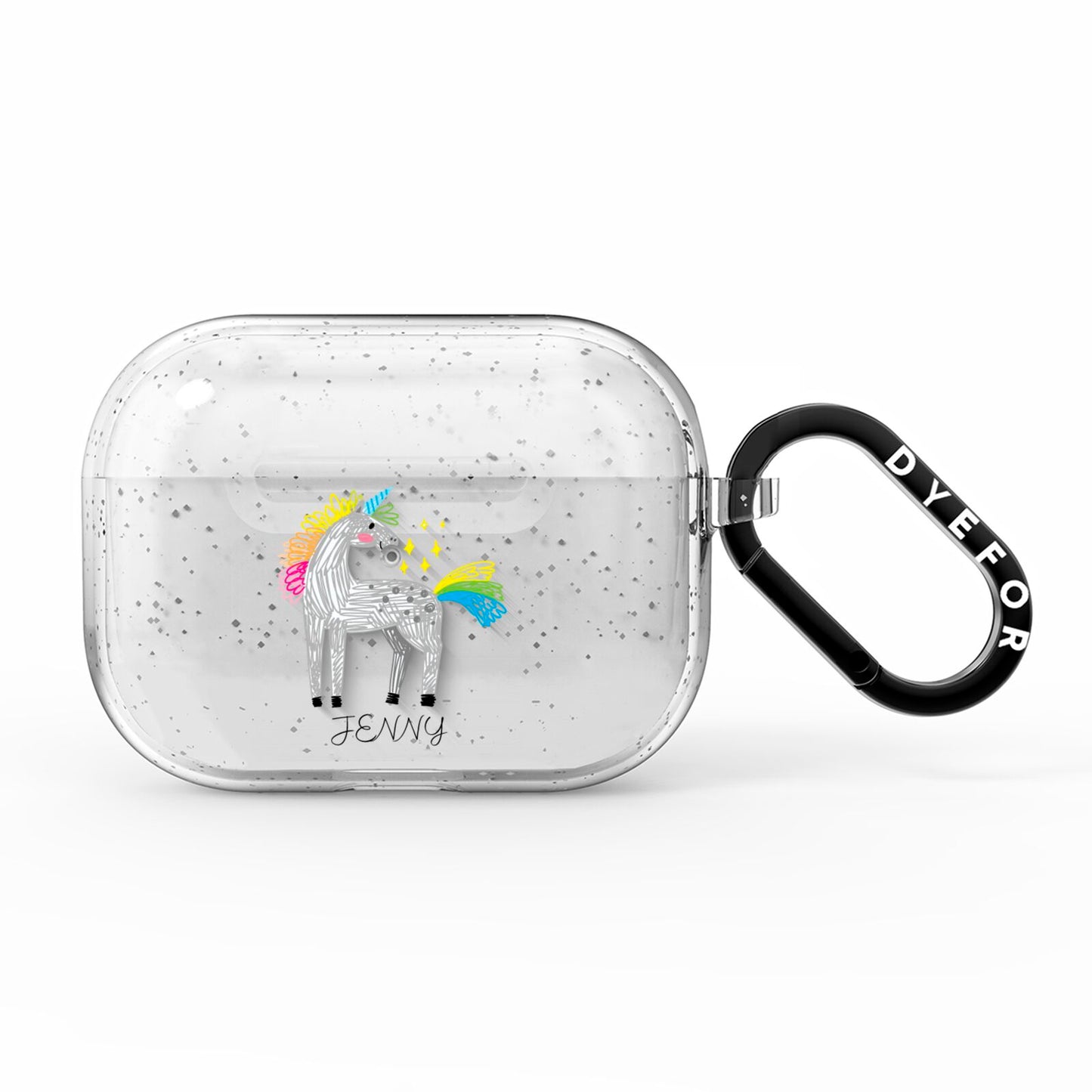 Custom Unicorn AirPods Pro Glitter Case