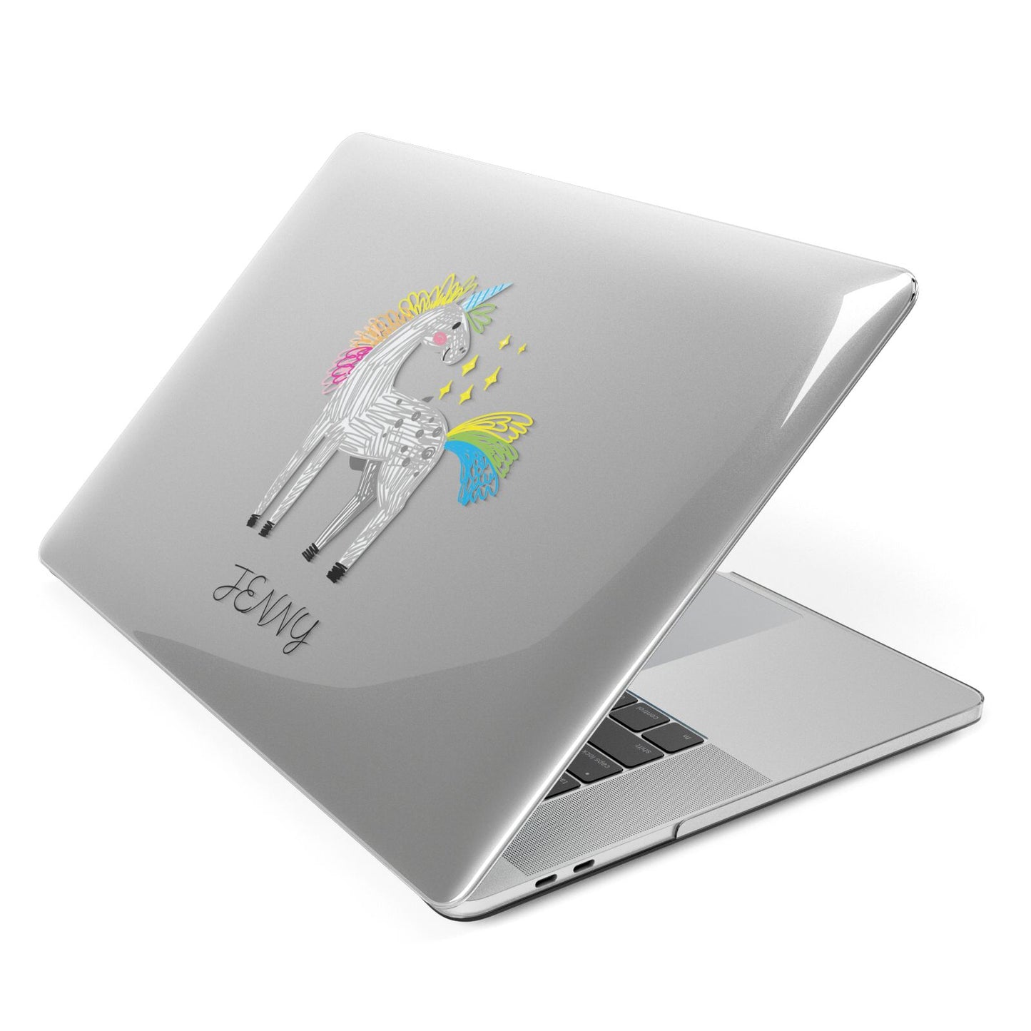 Custom Unicorn Apple MacBook Case Side View