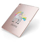 Custom Unicorn Apple iPad Case on Rose Gold iPad Side View