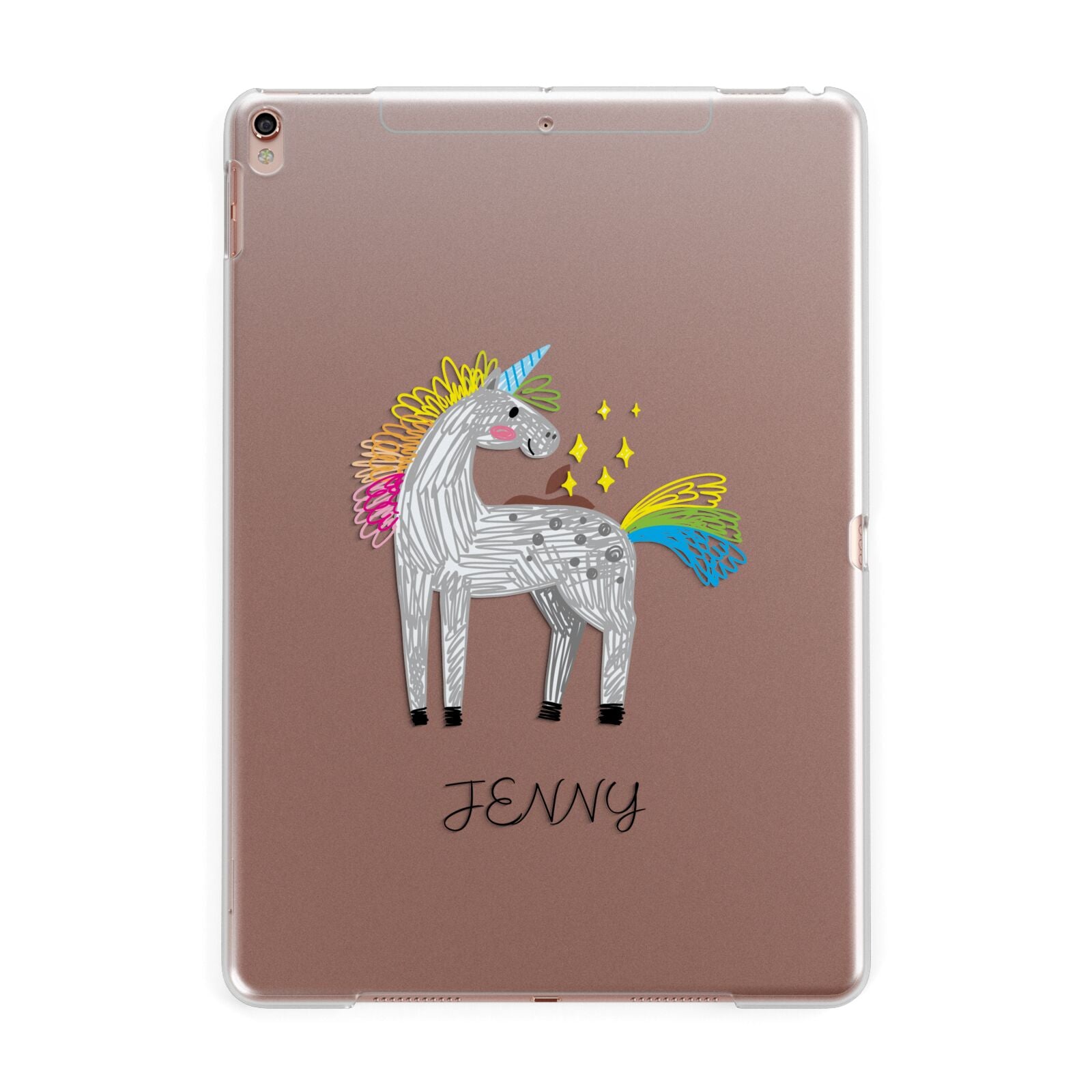 Custom Unicorn Apple iPad Rose Gold Case