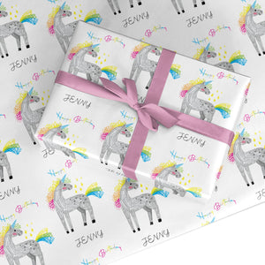 Custom Unicorn Wrapping Paper