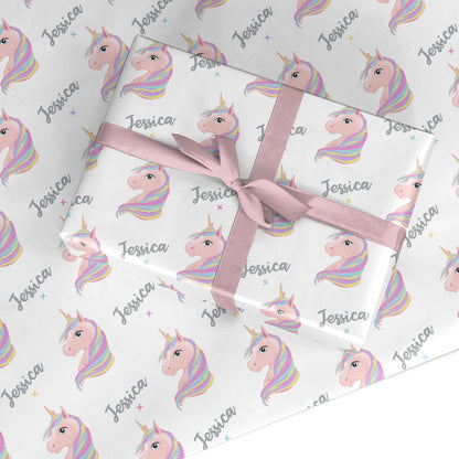 Custom Unicorn Name Custom Wrapping Paper