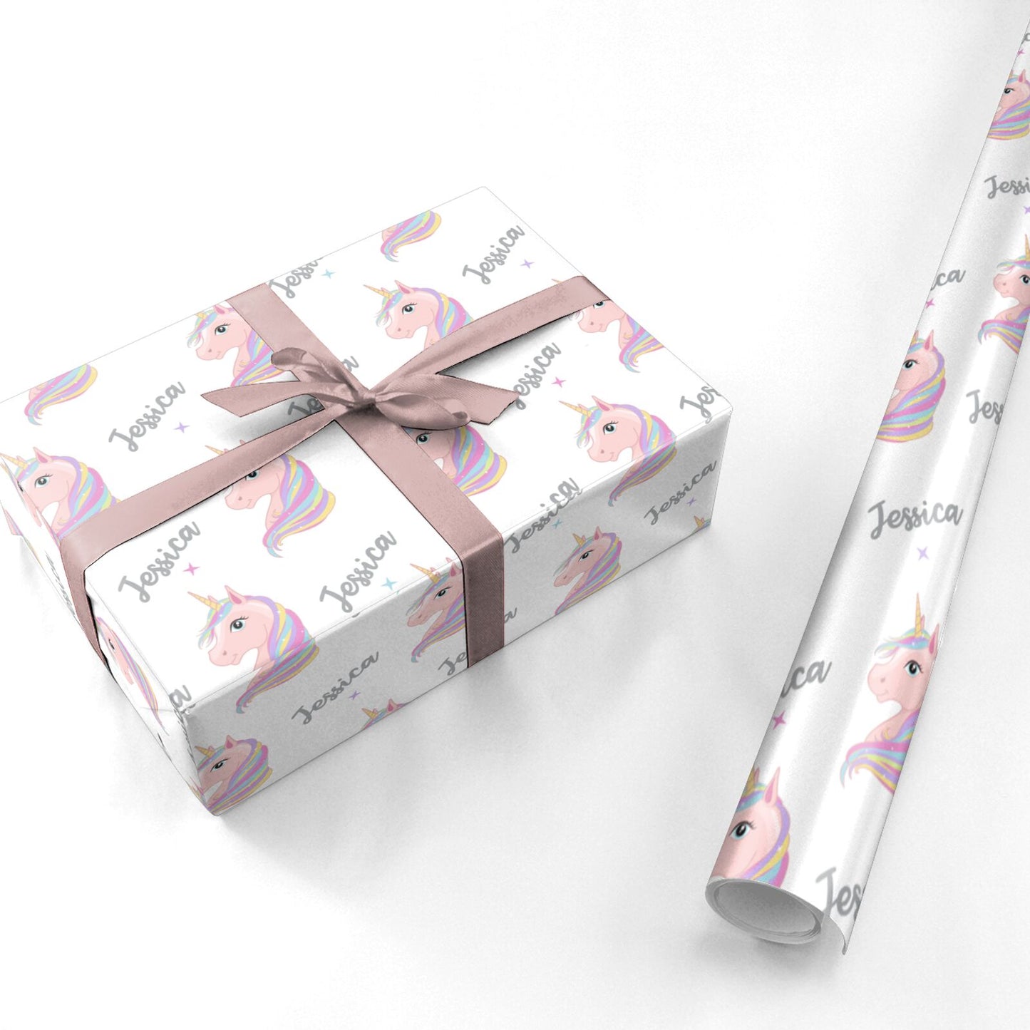 Custom Unicorn Name Personalised Wrapping Paper