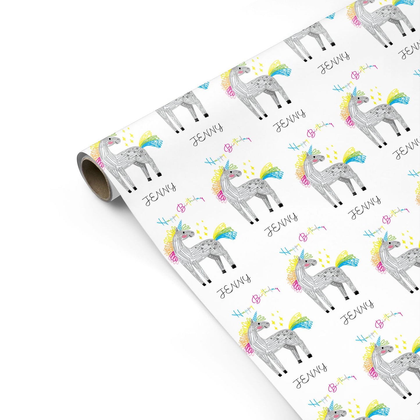 Custom Unicorn Personalised Gift Wrap