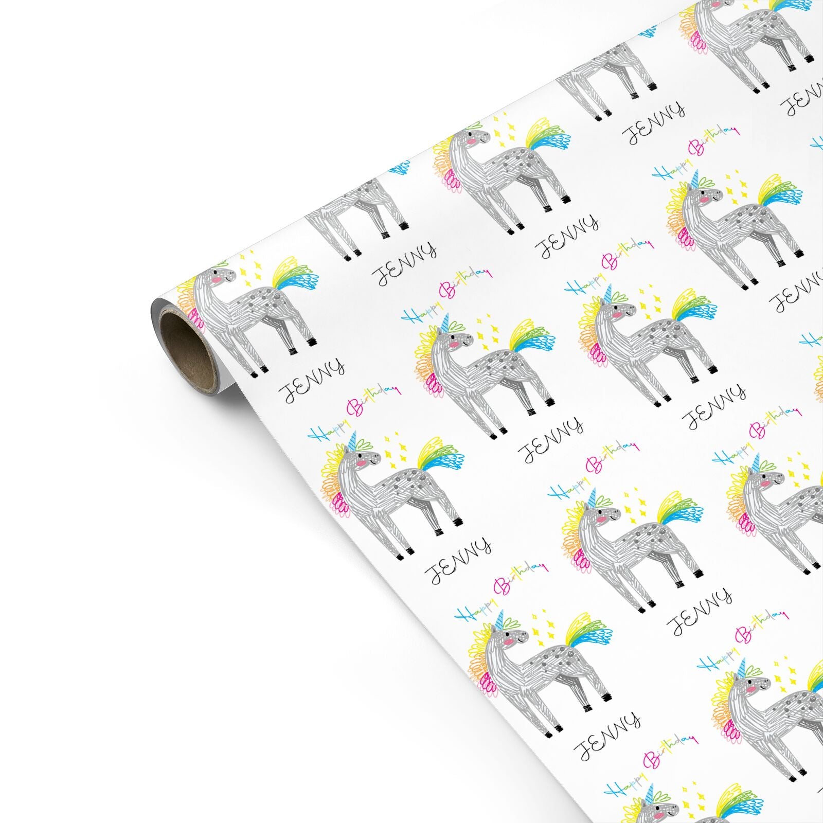 Custom Unicorn Personalised Gift Wrap