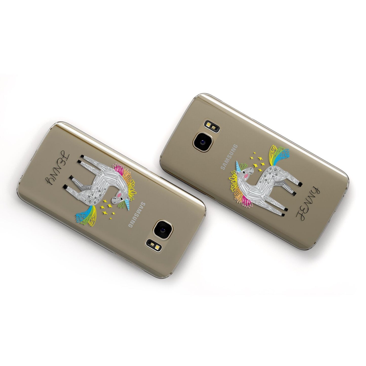 Custom Unicorn Samsung Galaxy Case Flat Overview