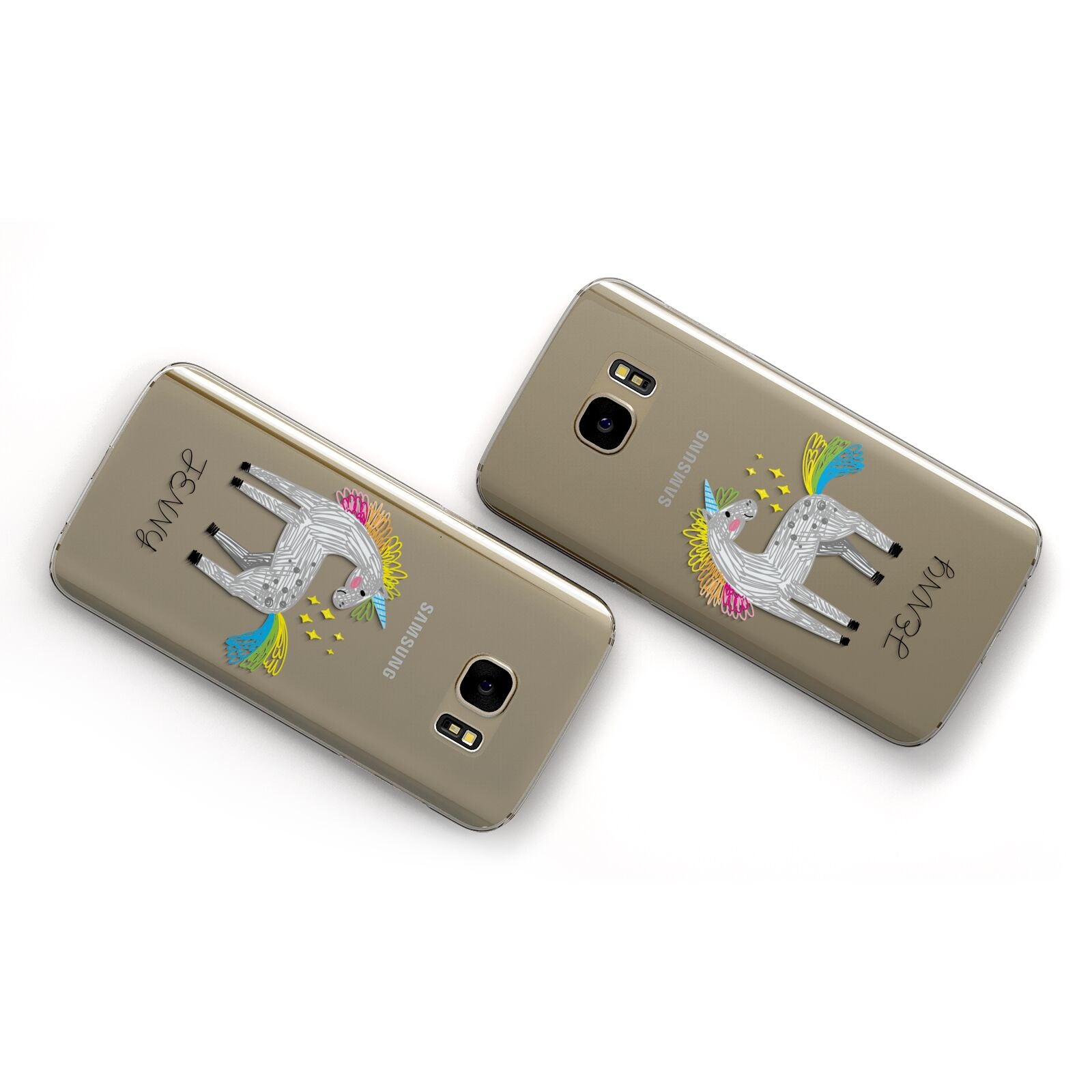 Custom Unicorn Samsung Galaxy Case Flat Overview