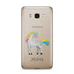 Custom Unicorn Samsung Galaxy J7 2016 Case on gold phone