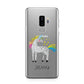 Custom Unicorn Samsung Galaxy S9 Plus Case on Silver phone