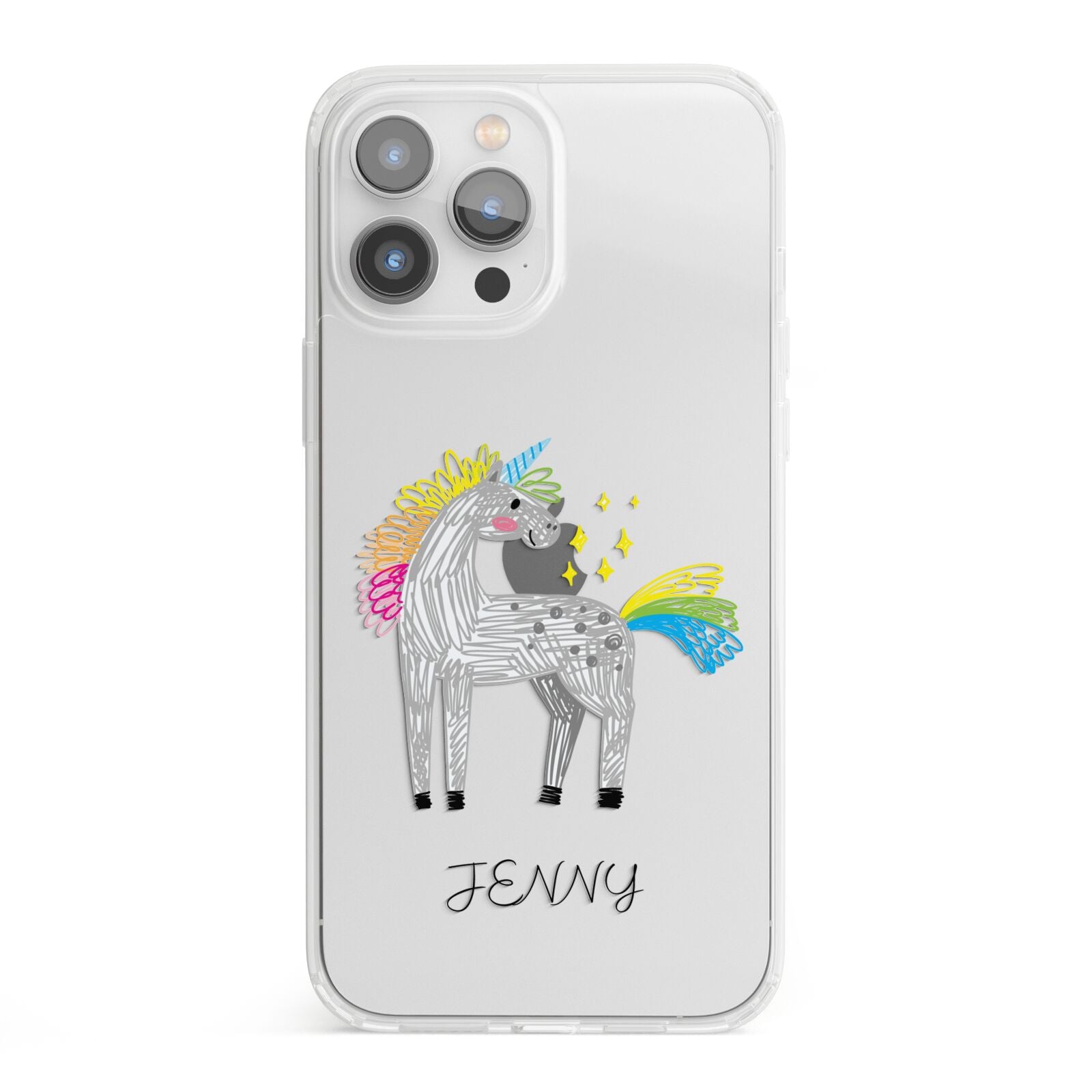 Custom Unicorn iPhone 13 Pro Max Clear Bumper Case