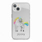 Custom Unicorn iPhone 13 TPU Impact Case with White Edges