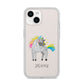 Custom Unicorn iPhone 14 Clear Tough Case Starlight