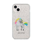 Custom Unicorn iPhone 14 Plus Glitter Tough Case Starlight