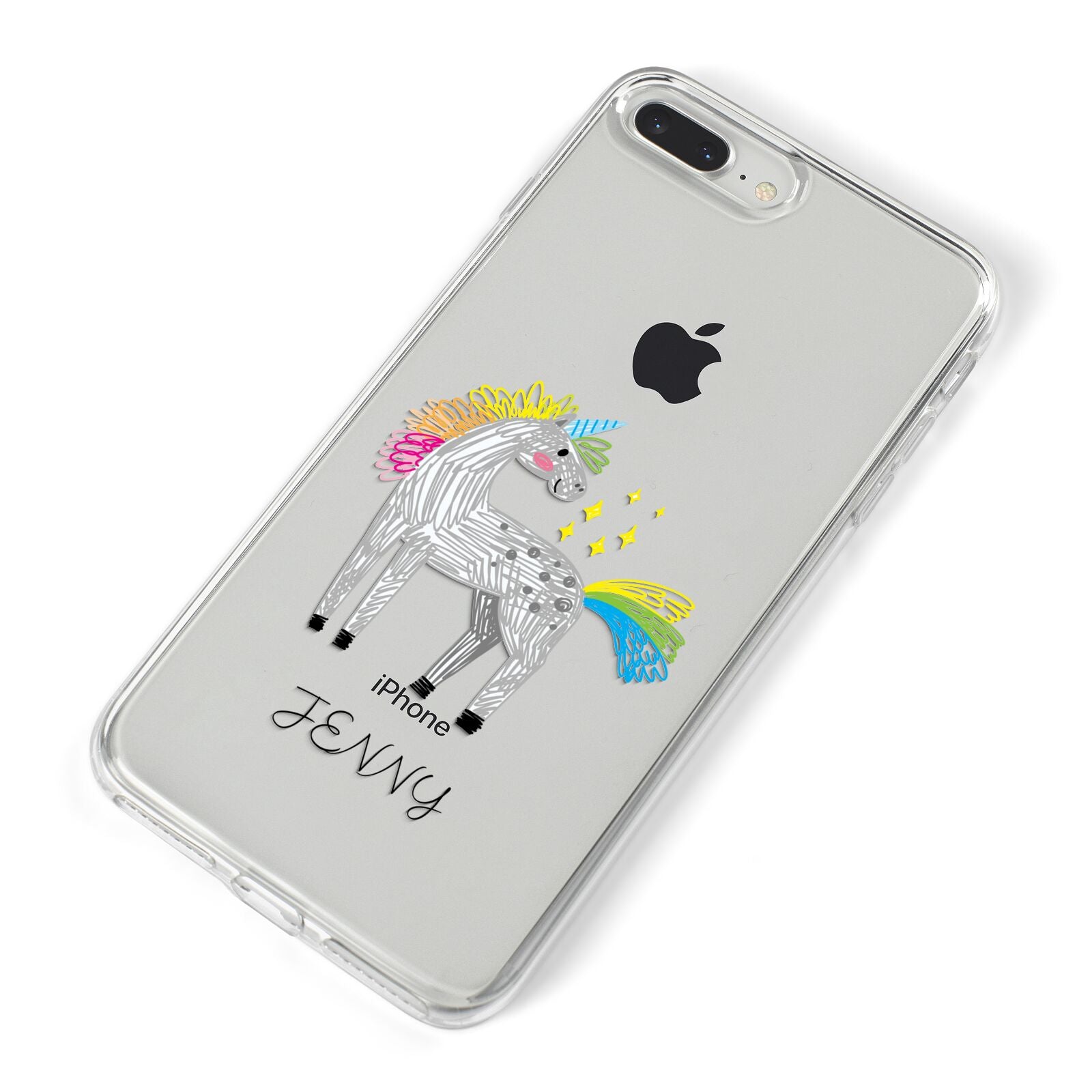 Custom Unicorn iPhone 8 Plus Bumper Case on Silver iPhone Alternative Image