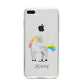 Custom Unicorn iPhone 8 Plus Bumper Case on Silver iPhone