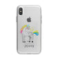 Custom Unicorn iPhone X Bumper Case on Silver iPhone Alternative Image 1