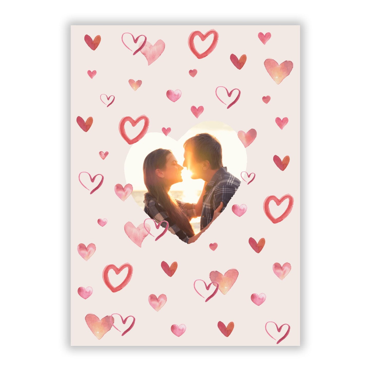 Custom Valentines Day Photo A5 Flat Greetings Card