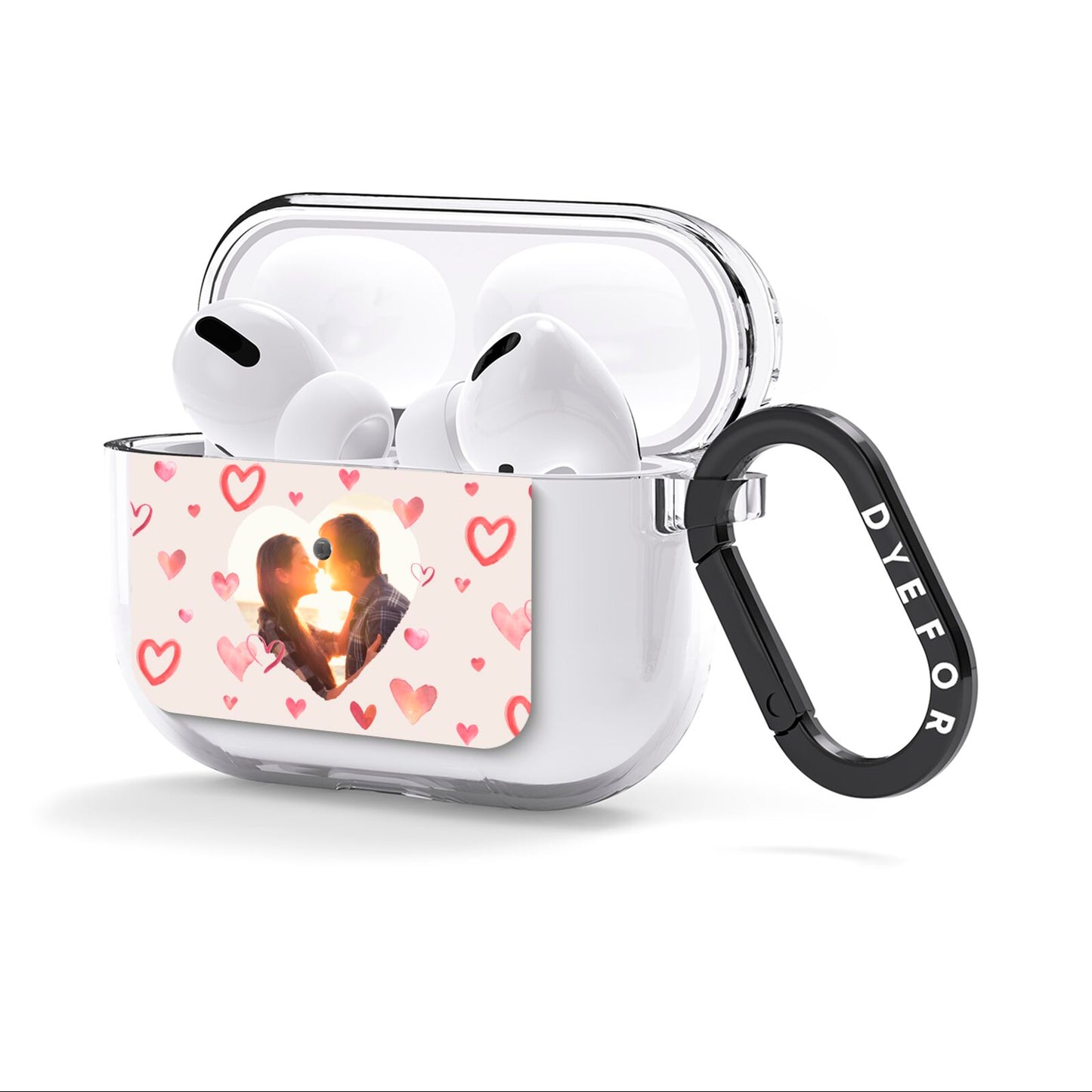 Custom Valentines Day Photo AirPods Clear Case 3rd Gen Side Image