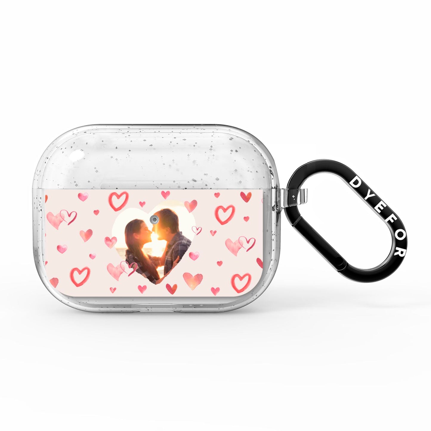 Custom Valentines Day Photo AirPods Pro Glitter Case
