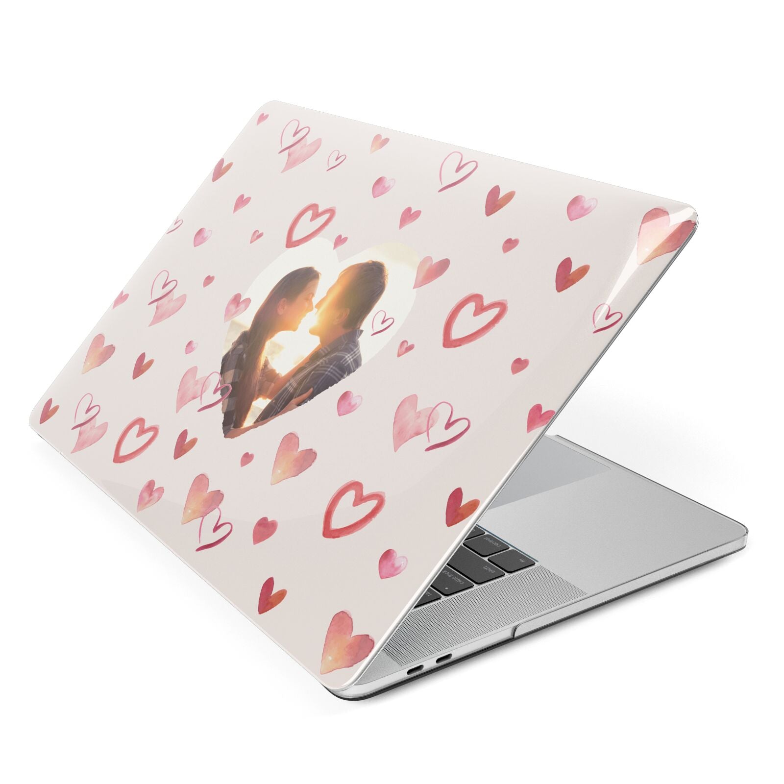 Custom Valentines Day Photo Apple MacBook Case Side View