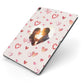 Custom Valentines Day Photo Apple iPad Case on Grey iPad Side View