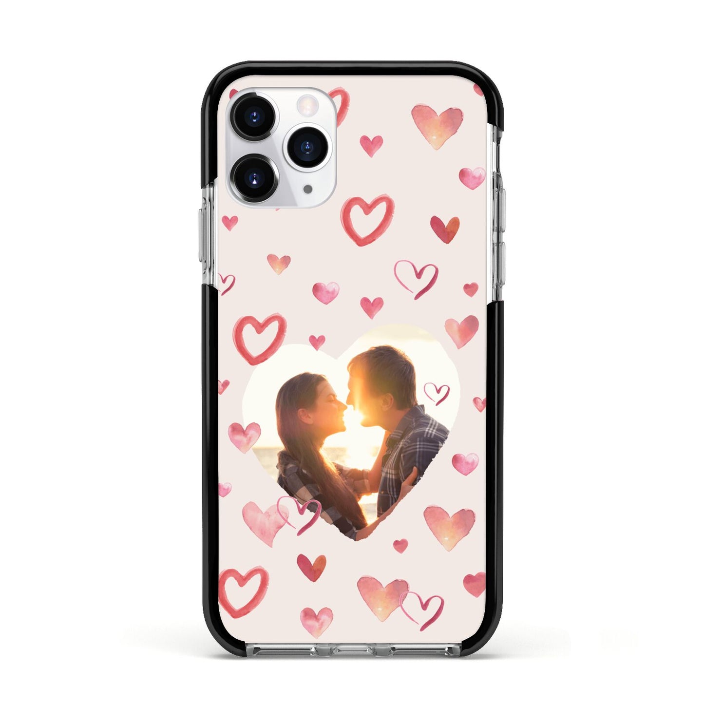 Custom Valentines Day Photo Apple iPhone 11 Pro in Silver with Black Impact Case