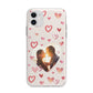 Custom Valentines Day Photo Apple iPhone 11 in White with Bumper Case