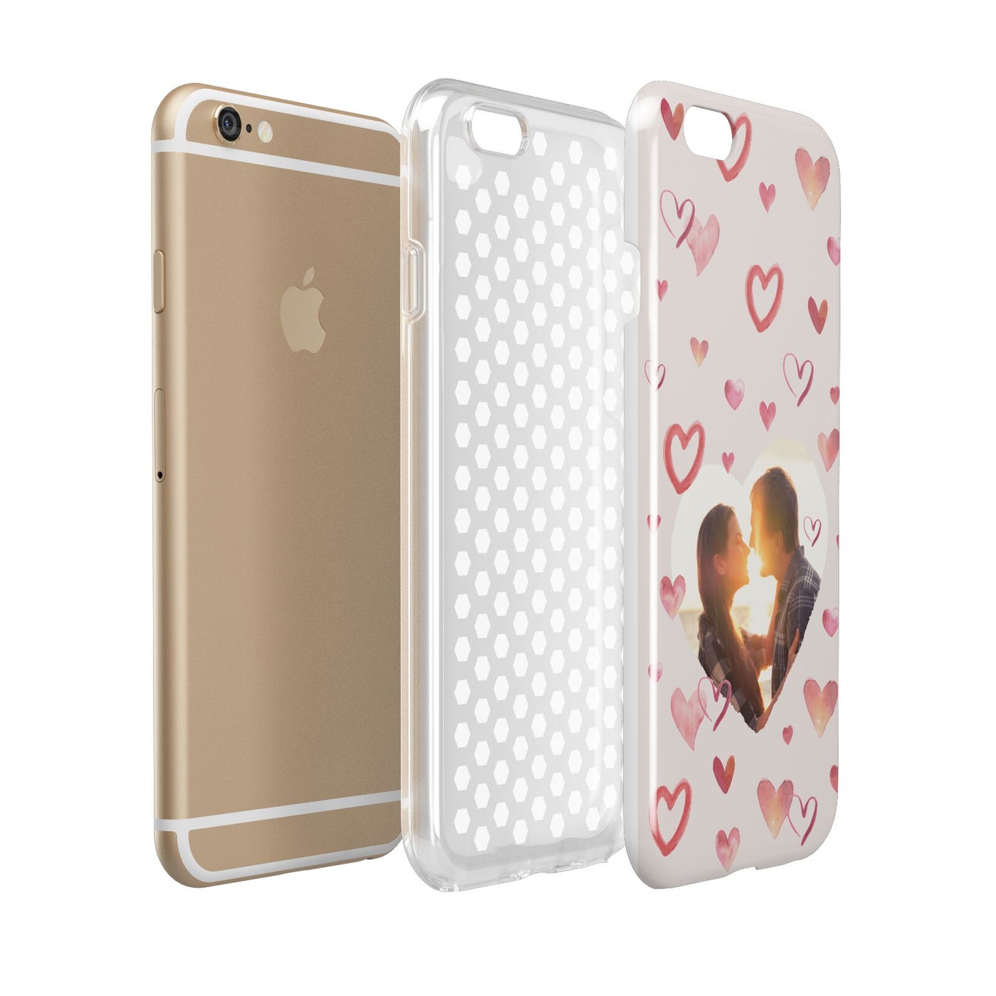 Custom Valentines Day Photo Apple iPhone 6 3D Tough Case Expanded view