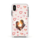 Custom Valentines Day Photo Apple iPhone Xs Impact Case White Edge on Black Phone