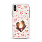 Custom Valentines Day Photo Apple iPhone Xs Impact Case White Edge on Gold Phone