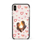Custom Valentines Day Photo Apple iPhone Xs Max Impact Case Black Edge on Gold Phone