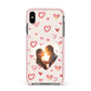 Custom Valentines Day Photo Apple iPhone Xs Max Impact Case Pink Edge on Black Phone
