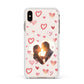 Custom Valentines Day Photo Apple iPhone Xs Max Impact Case White Edge on Gold Phone
