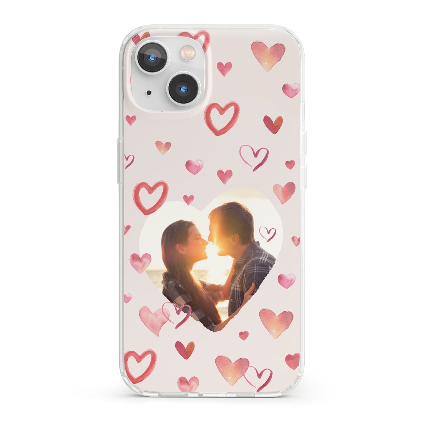 Custom Valentines Day Photo iPhone 13 Clear Bumper Case