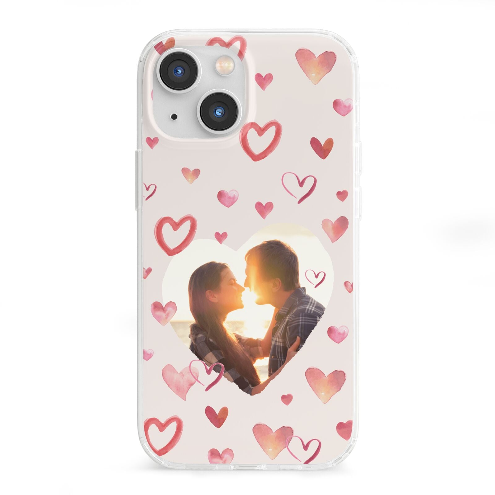 Custom Valentines Day Photo iPhone 13 Mini Clear Bumper Case