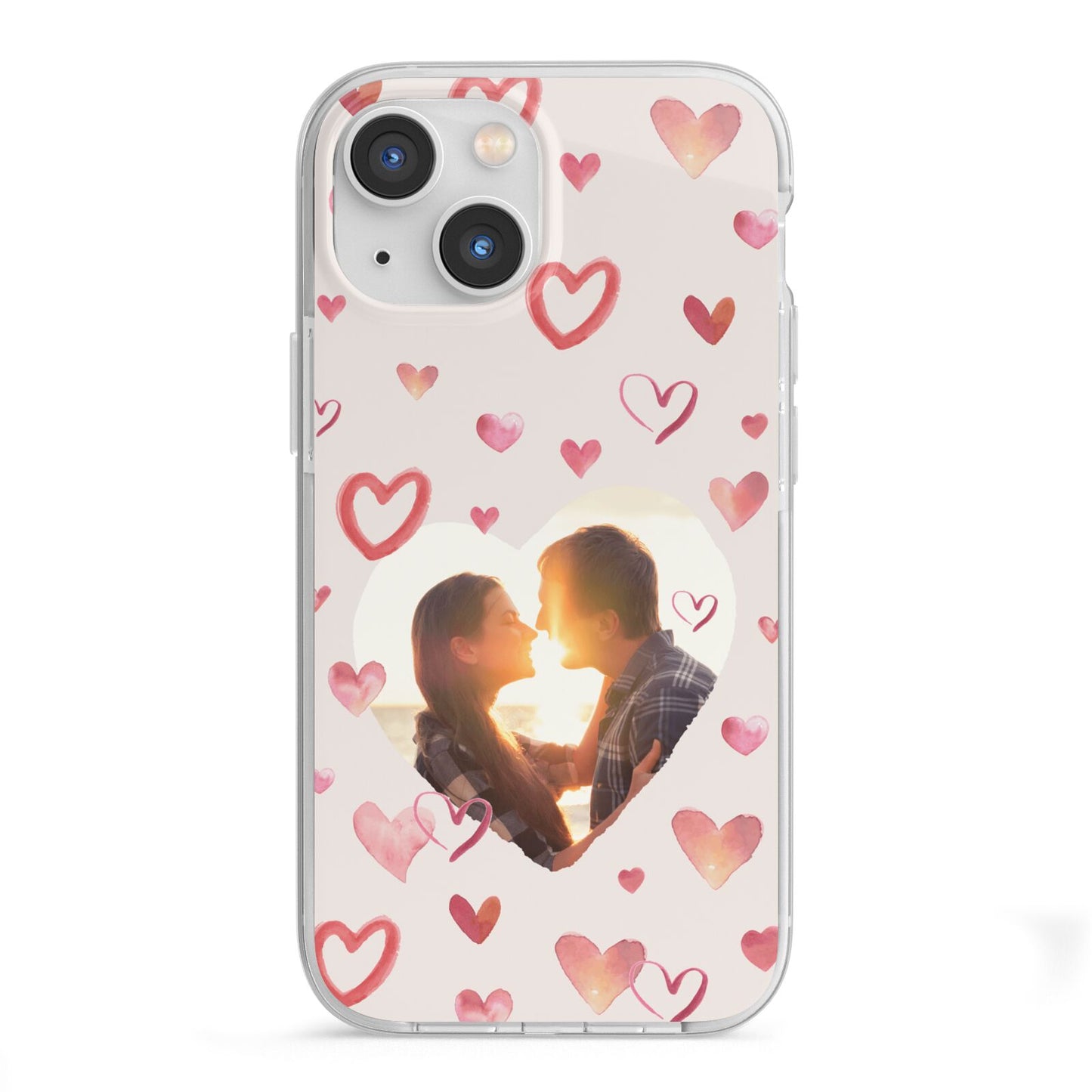 Custom Valentines Day Photo iPhone 13 Mini TPU Impact Case with White Edges