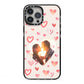 Custom Valentines Day Photo iPhone 13 Pro Max Black Impact Case on Silver phone