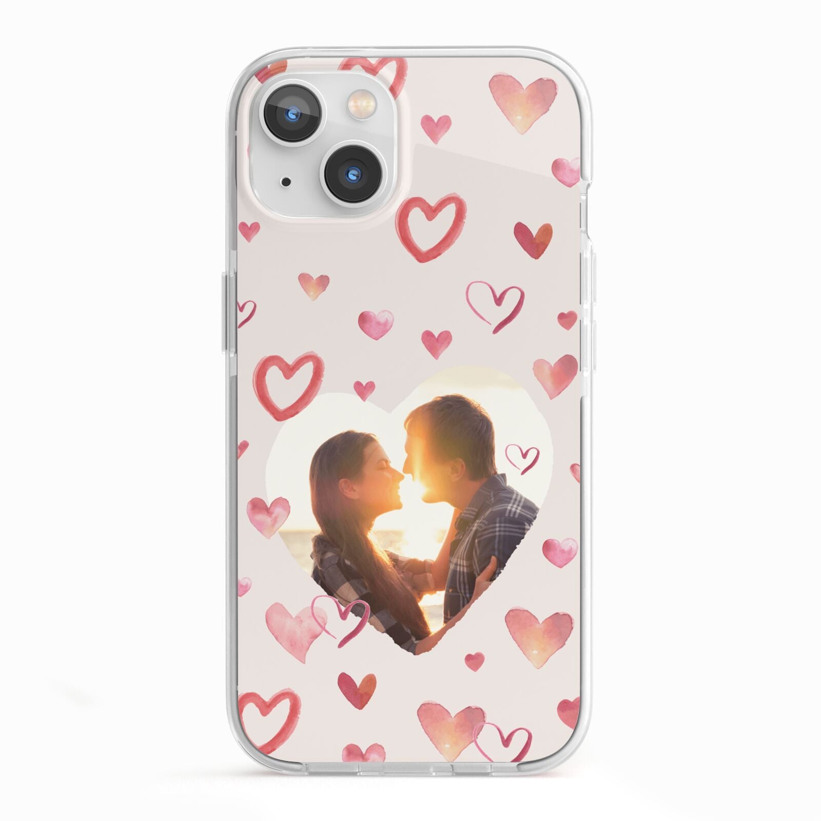 Custom Valentines Day Photo iPhone 13 TPU Impact Case with White Edges