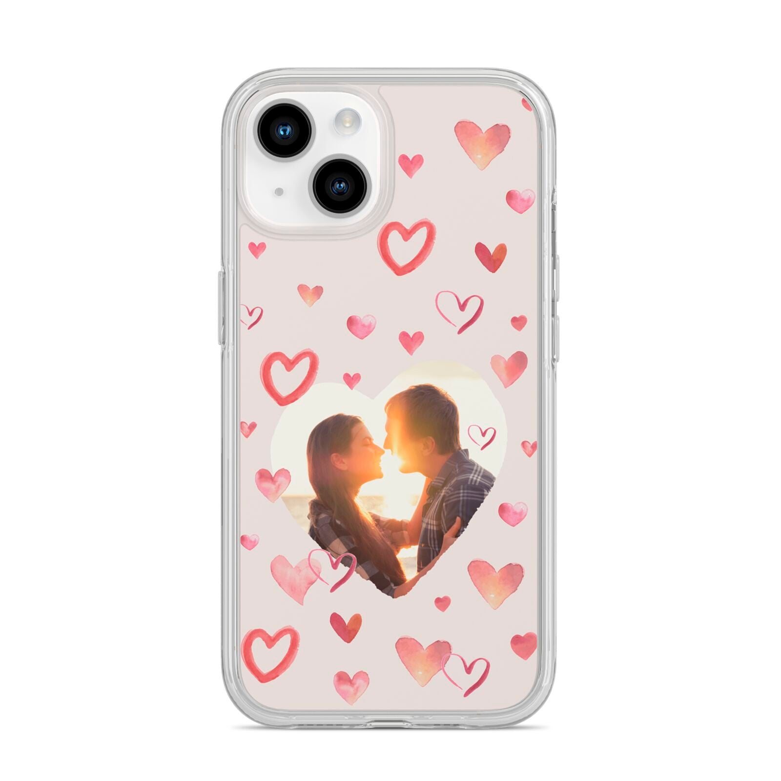 Custom Valentines Day Photo iPhone 14 Clear Tough Case Starlight