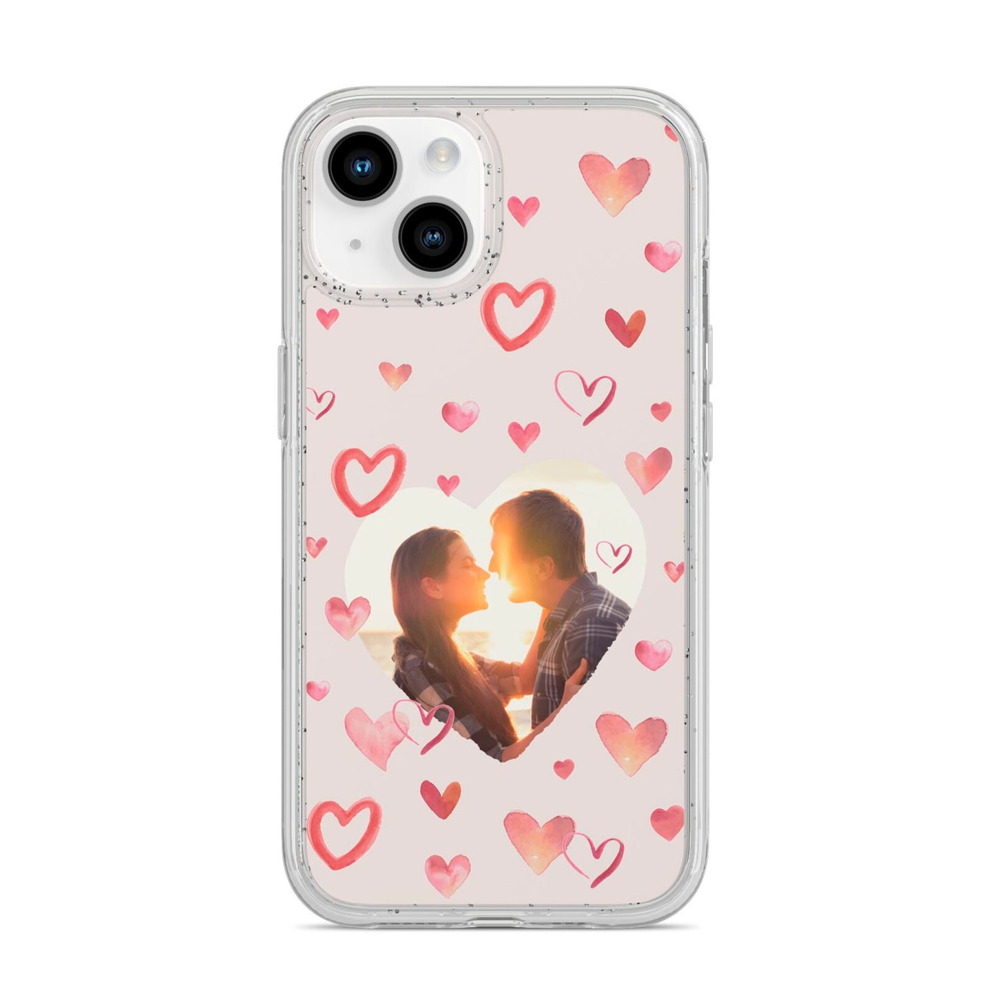 Custom Valentines Day Photo iPhone 14 Glitter Tough Case Starlight