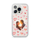 Custom Valentines Day Photo iPhone 14 Pro Clear Tough Case Silver