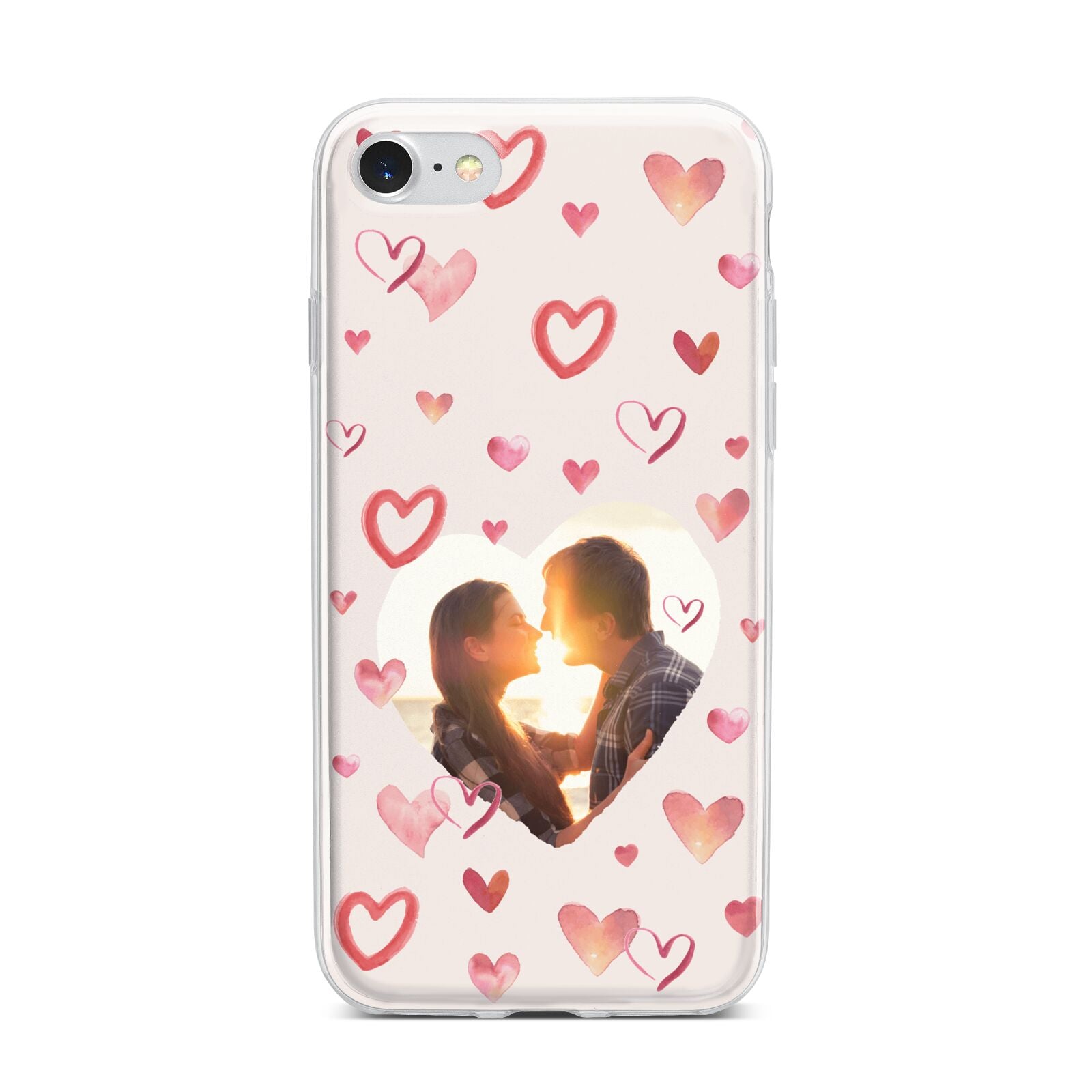 Custom Valentines Day Photo iPhone 7 Bumper Case on Silver iPhone